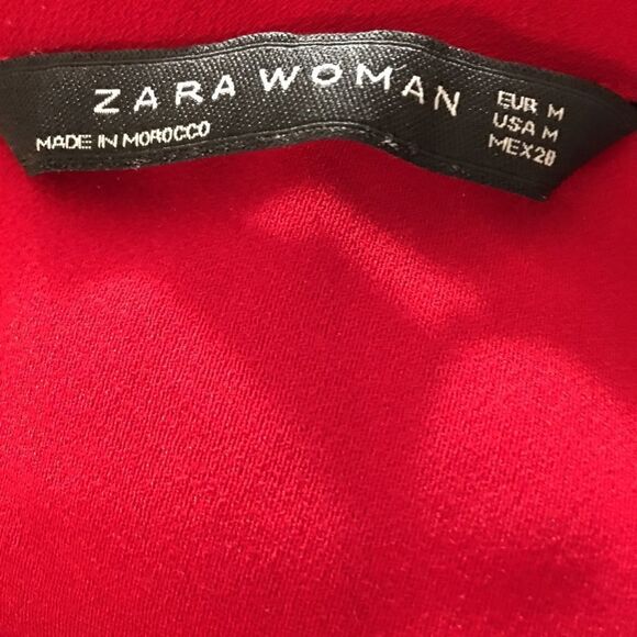 ZARA BIG PLEATED SLEEVE TOP - Picture 2 of 4